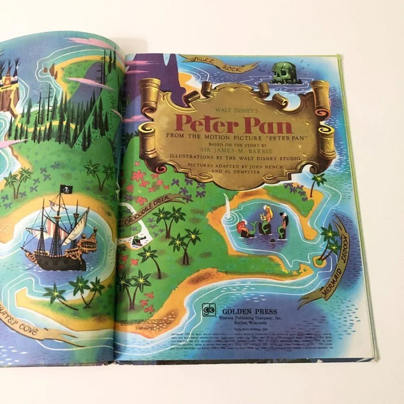 Vintage 1976 Peter Pan A Big Golden Book Walt Disney - Picture 8 of 16